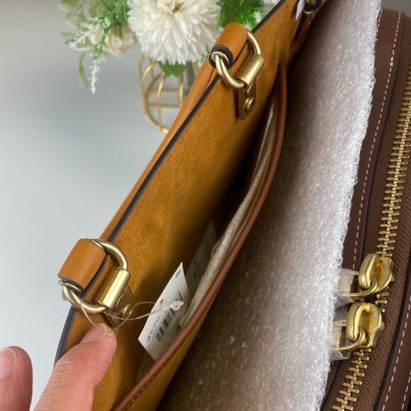 Coach C7962 Signature Textile Jacquard ROG Bag in Cocoa Burnished Amber - Picture 8 of 10